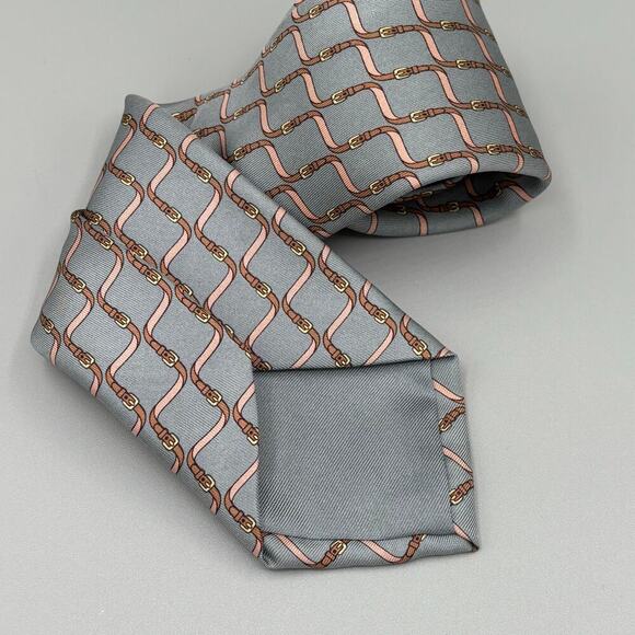 Hermes Paris Vintage 100% Silk Twisted Belt Luxury Designer Men's Tie - Picture 1 of 14